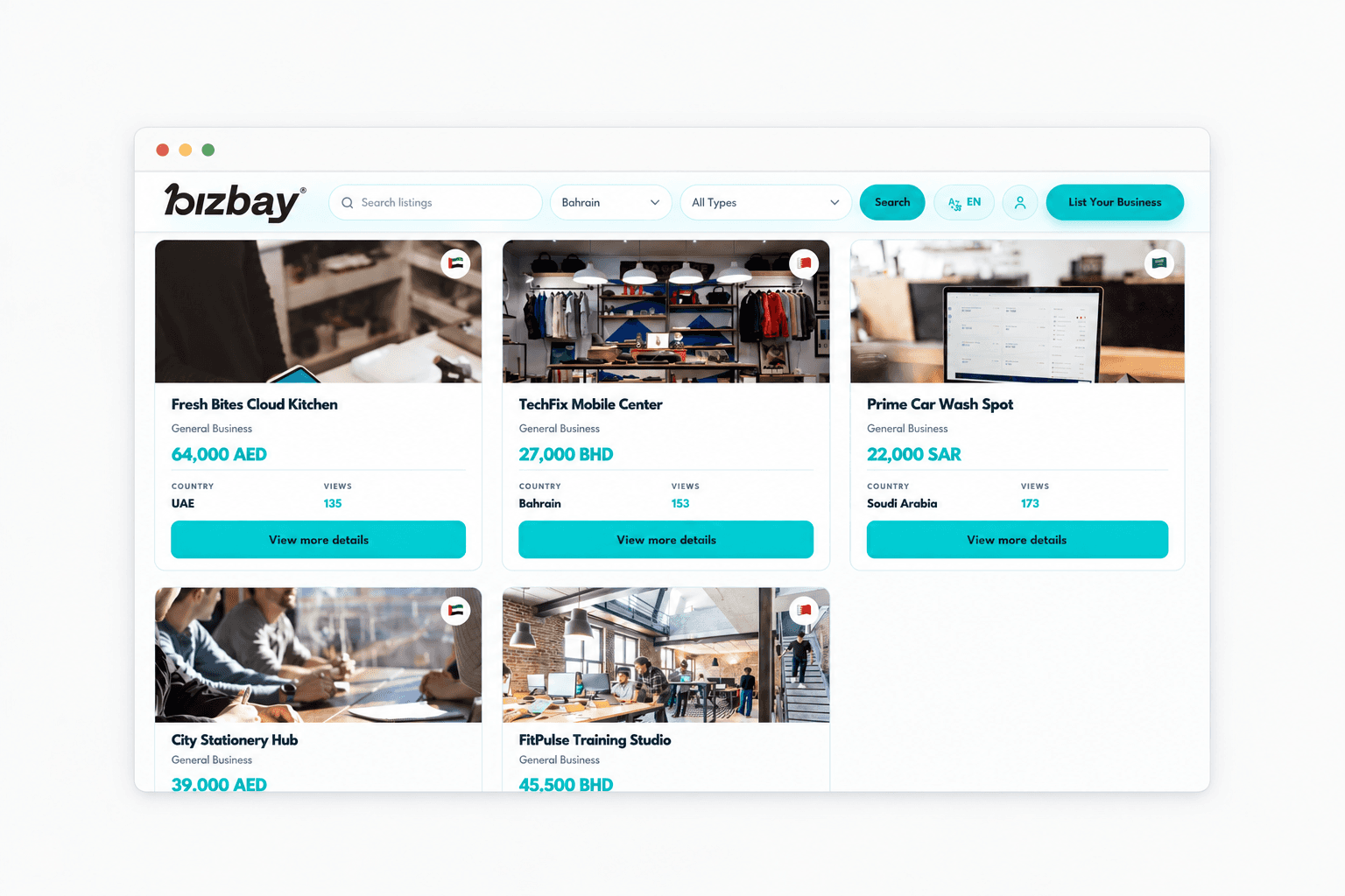 BizBay product preview